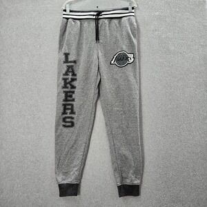 Los Angeles Lakers Men Activewear Pants Medium Gray Fleece‎ Jogger Ultra Game